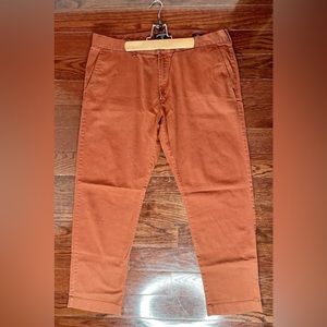 J Crew Mercantile Flex Slim Fit Chino Pants In Rust Sz 36/30